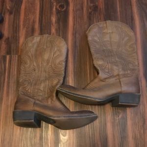 Brown cowboy boots